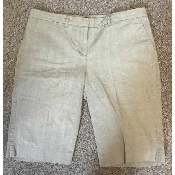 NYC Pants - NY&C Bermuda Shorts Womens 8 Gray Plaid Stretch Career Summer Walking Sz 8